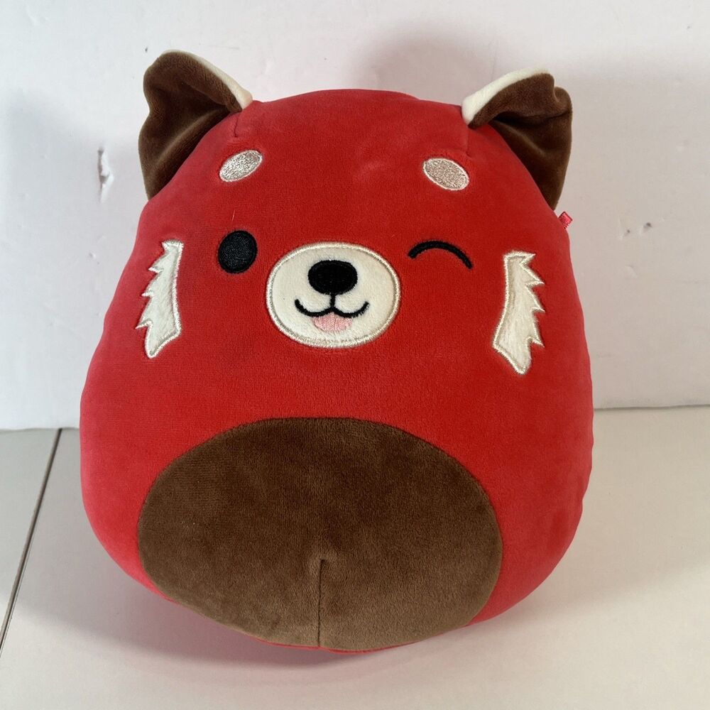 Squishmallows Official Kellytoy 10 Inch Soft Plush Toy (Cici the Red Panda)